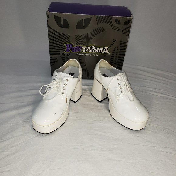 Funtasma Shoes - FUNTASMA Jazz 02 Size S (8-9) White Platform High Heels Vintage 1970's Disco